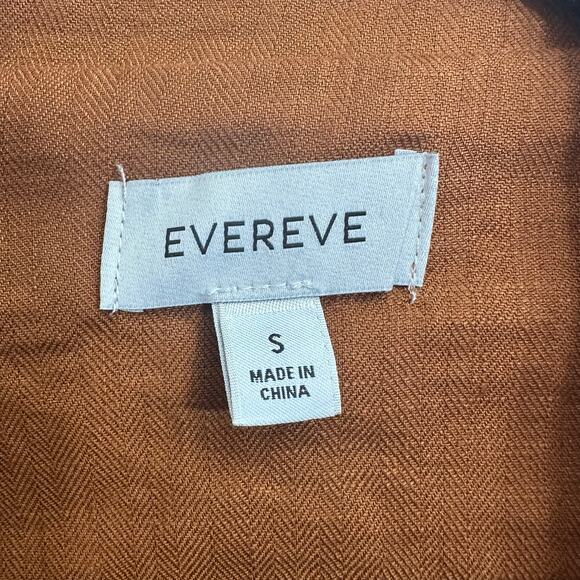 Evereve Alexa Double Breasted Linen Blend Blazer Burnt Orange Size Small - Picture 6 of 8